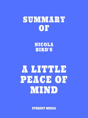 cover image of Summary of Nicola Bird's a Little Peace of Mind